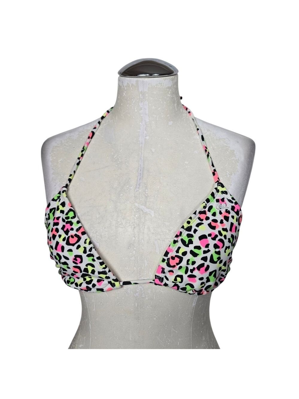 Lost Colorful Animal Print Bikini Top Swimwear L